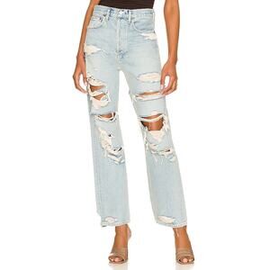 Agolde '90's' Blue Mid Rise Loose Denim Jean Size 25